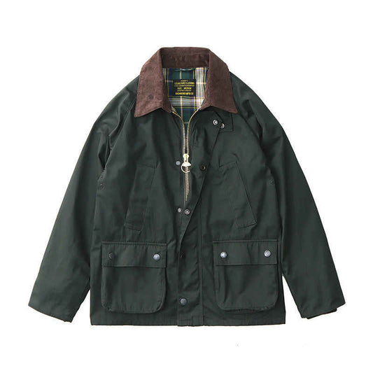 Chaqueta Safari Vintage Desgastada con Múltiples Bolsillos