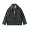 Chaqueta Safari Vintage Desgastada con Múltiples Bolsillos