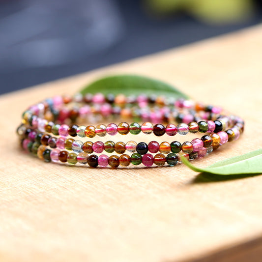 Pulsera de Piedras Preciosas Multicolores con Círculos