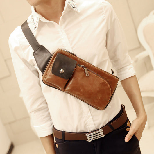 Bolsa de Pecho Retro para Hombre - Bandolera Deportiva Estilo Coreano - Image 3