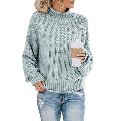 Suéter de Cuello Alto Tejido para Mujer - Abrigo Casual de Invierno - Image 5