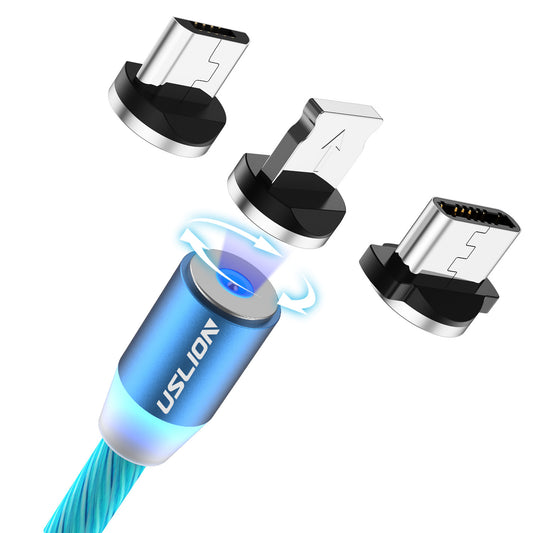 Cable de Carga Magnético USB LED Compatible con Apple - Cargador Rápido Type C y Micro - Image 2