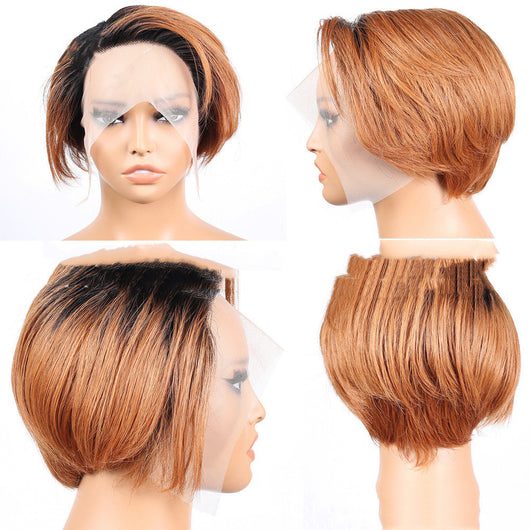 Peluca Corte Pixie Liso en Cabello Humano - Image 10
