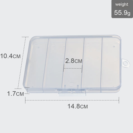 Caja Organizadora de Pesca con 5 Compartimentos Transparentes - Image 9