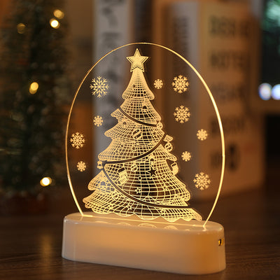 Lámpara Nocturna Decorativa Muñeco de Nieve en Acrílico - Image 3