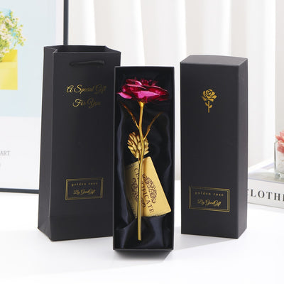 Rosa Dorada con Lámina de Oro - Regalo Creativo Perfecto para Niñas - Image 7