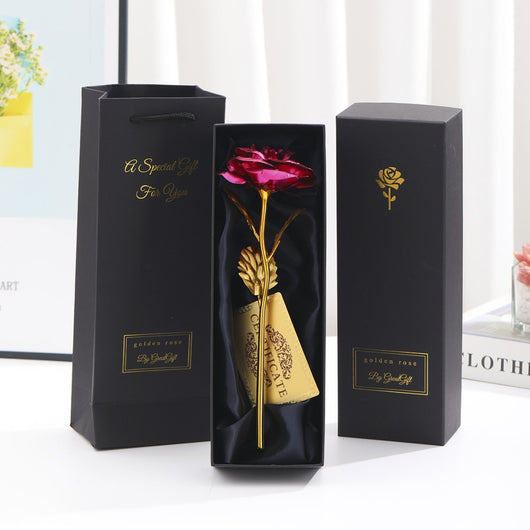 Rosa Dorada con Lámina de Oro - Regalo Creativo Perfecto para Niñas - Image 7