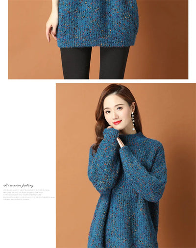 Suéter Grueso de Lana para Mujer Talla Mediana - Prenda Holgada de Abrigo - Image 12