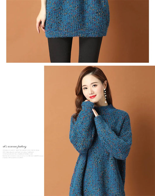 Suéter Grueso de Lana para Mujer Talla Mediana - Prenda Holgada de Abrigo - Image 12