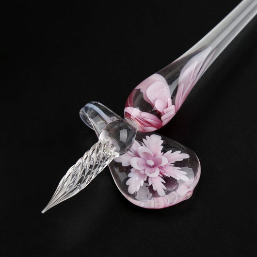 Set de Pluma Sumergible con Flor de Cristal Elegante - Image 3