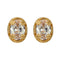 Retro Edging Gem Temperament Earrings Earrings Women Oval