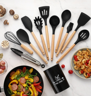 Set de Utensilios de Cocina en Silicona Resistente al Calor - Antiadherente y Duradero - Image 14