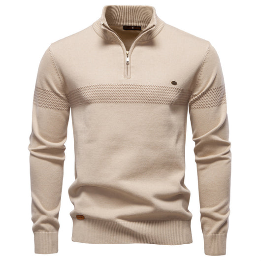 Suéter Casual con Cuello Tipo Polo y Cierre de Cremallera - Image 8