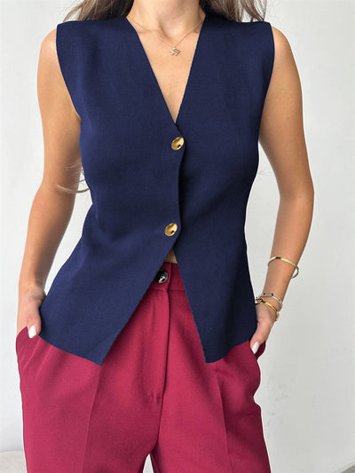Chaleco Tejido Slim Fit con Hebilla Metálica - Image 13