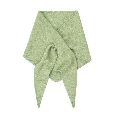 Chal Triangular de Lana Tejida con Broche Floral para Otoño e Invierno - Image 11