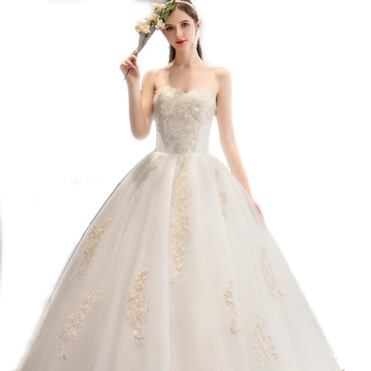 Vestido de Novia Manga Larga Bosque Encantado Lujo Cielo Estrellado con Cola - Image 10
