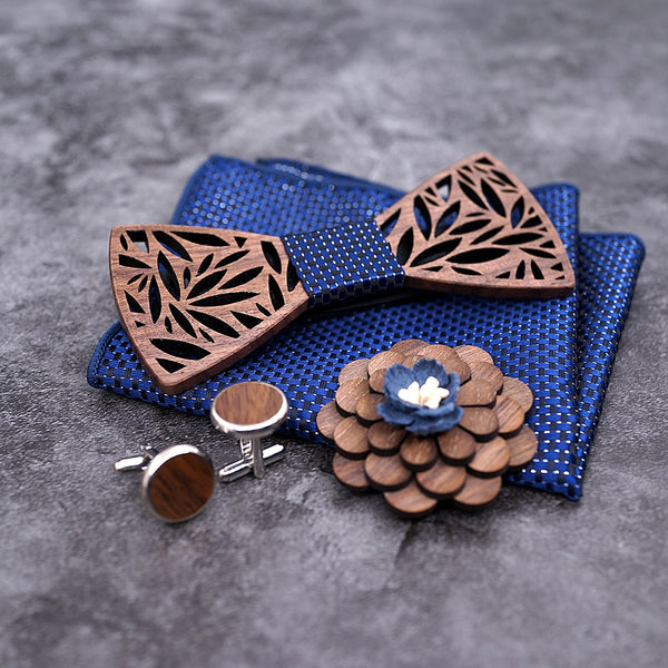 Corbatín de Madera Elegante para Traje y Eventos Formales