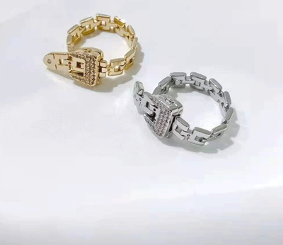 Hebilla de Cinturón con Diseño Micro Incrustado Zirconia Estilo Japonés y Coreano - Image 5