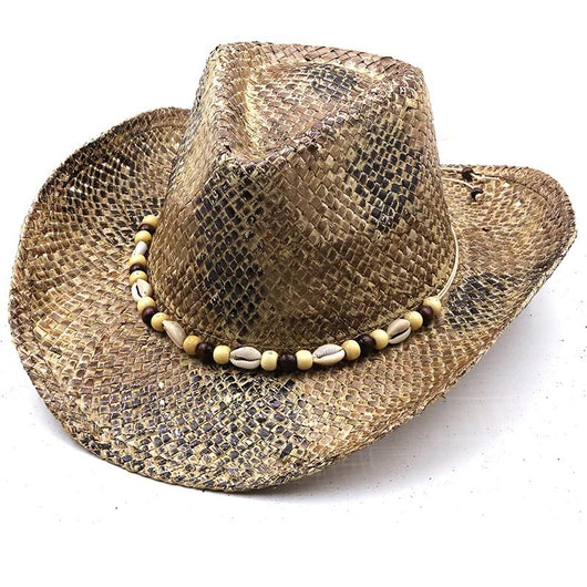 Sombrero Vaquero de Paja para Playa - Protección Solar para Mujeres - Image 5