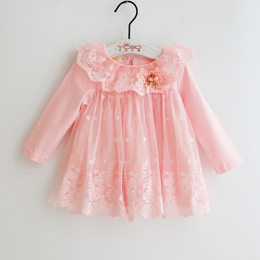 Vestido Princesa Manga Larga de Gasa para Bebé Niña 1-3 Años - Image 6
