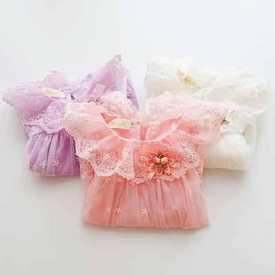 Vestido Princesa Manga Larga de Gasa para Bebé Niña 1-3 Años - Image 4