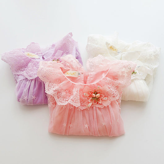 Vestido Princesa Manga Larga de Gasa para Bebé Niña 1-3 Años - Image 4
