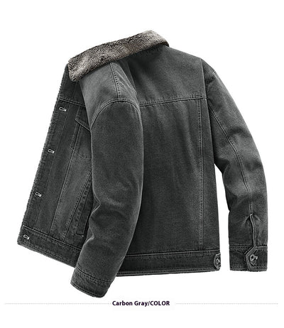 Sudadera de Mezclilla Forrada en Polar - Abrigo Grueso y Cálido para Hombre - Image 16