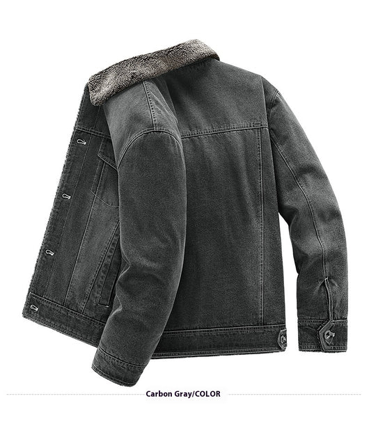 Sudadera de Mezclilla Forrada en Polar - Abrigo Grueso y Cálido para Hombre - Image 16