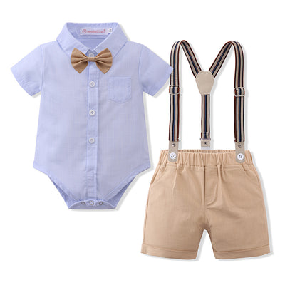 Traje Infantil de Verano con Tirantes y Manga Corta - Image 2