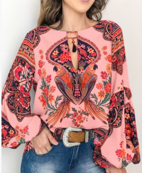 Blusa Cuello Redondo con Mangas Farol - Image 11