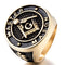 Anillo Masónico Acero Inoxidable 316L Chapado en Oro para Hombre