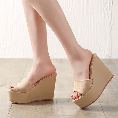 Sandalias y Pantuflas Tipo Cuña con Plataforma - Comodidad y Estilo para Mujeres - Image 3