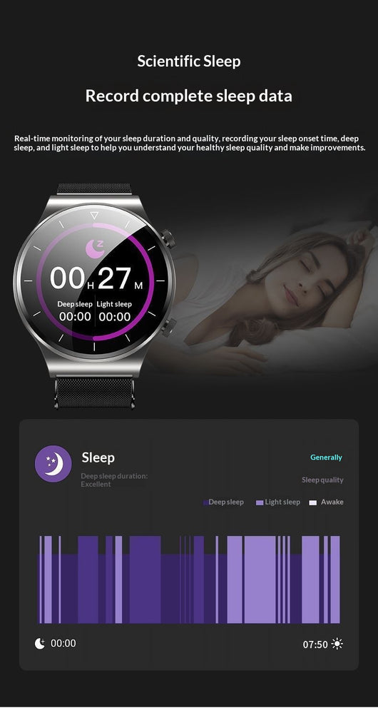Reloj Inteligente Deportivo con Llamadas Bluetooth, Monitor de Frecuencia Cardíaca y Glucosa - Image 24