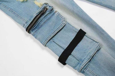 Jeans Rotos con Cierres y Detalles Desgastados - Image 13
