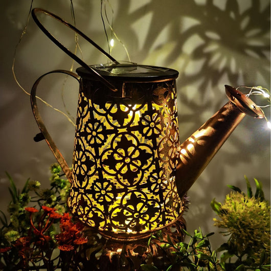 Lámpara Solar Decorativa con Diseño de Tetera para Jardín y Patio - Image 3