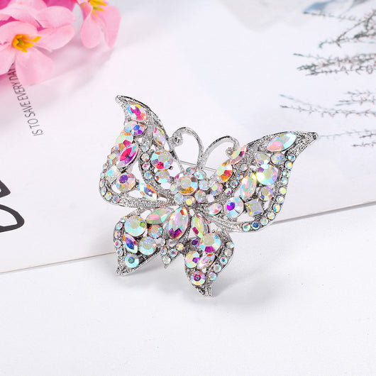 Broche Vintage Mariposa en Aleación con Diamantes - Image 5