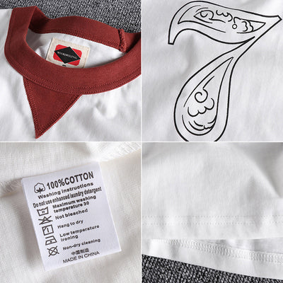 Camiseta de Algodón Lavado para Hombre con Cuello Estilo Thread - Image 4