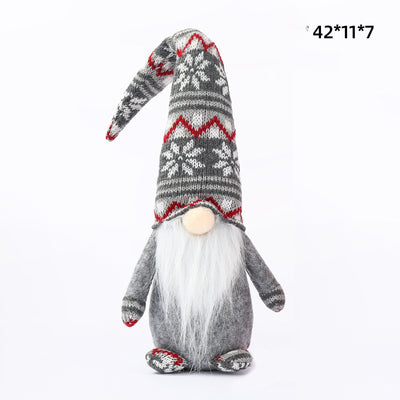 Muñeca Navideña sin Rostro - Decoración Rústica de Lana para Ventanas - Image 10