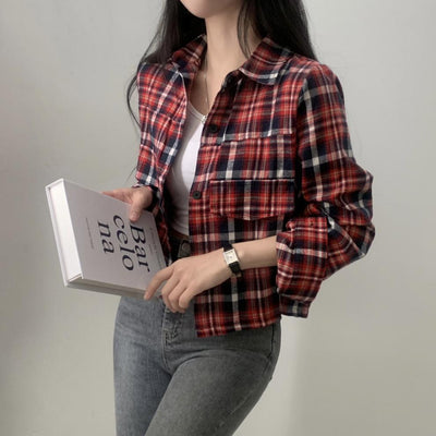 Camisa Cuadrille Oversized de Manga Corta - Image 21