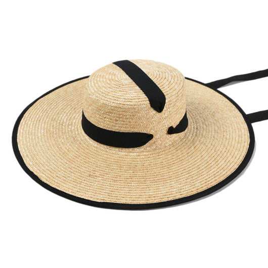 Sombrero de Paja Trenzado con Tiras - Estilo Europeo y Americano para Mujer - Image 6