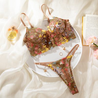 Conjunto Sexy Push Up con Encaje Floral y Detalle Espina de Pescado - Image 7