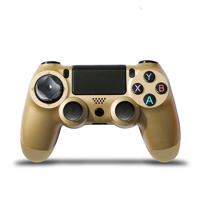 Rose gold wireless game controller with dual vibration, Bluetooth, and action buttons for PS4, PC, and P3. - Image 13