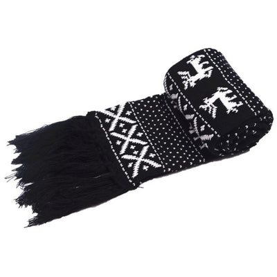 Bufanda Tejida de Lana con Diseño de Copos de Nieve - Image 8
