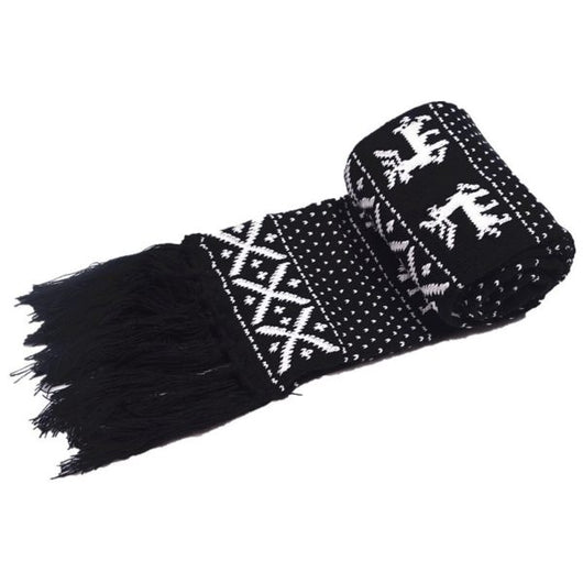 Bufanda Tejida de Lana con Diseño de Copos de Nieve - Image 8