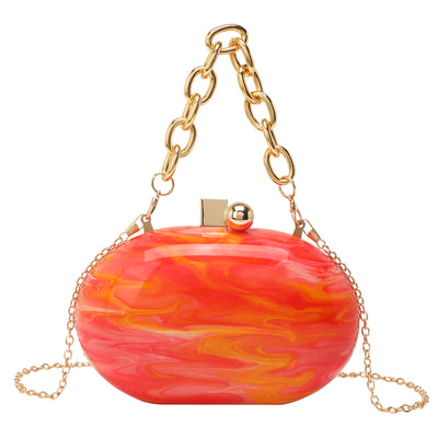 Bolso Bandolera de Cadena Acrílica Ovalada