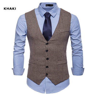 Chaleco de Traje Ejecutivo Clásico para Hombre - Lana Premium Estilo Europeo - Image 5