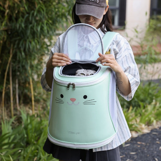 Mochila Transportadora Plegable para Mascotas - Gran Capacidad para Gatos y Perros