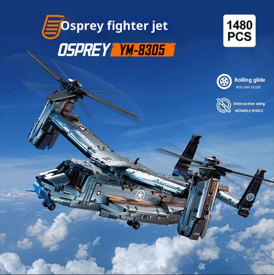 Helicóptero de Transporte Grande Osprey - Juego de Bloques de Construcción Armado - Image 11