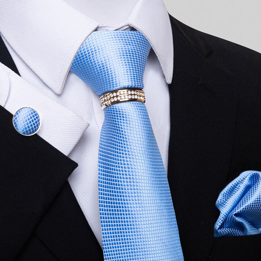 Corbata Casual para Hombre con Rayas Multicolores y Estampado Floral