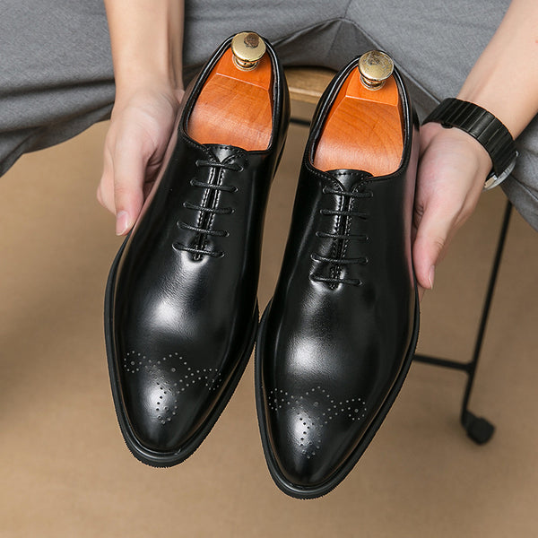 Zapatos de Cuero Elegantes con Cordones - Estilo Formal y Casual